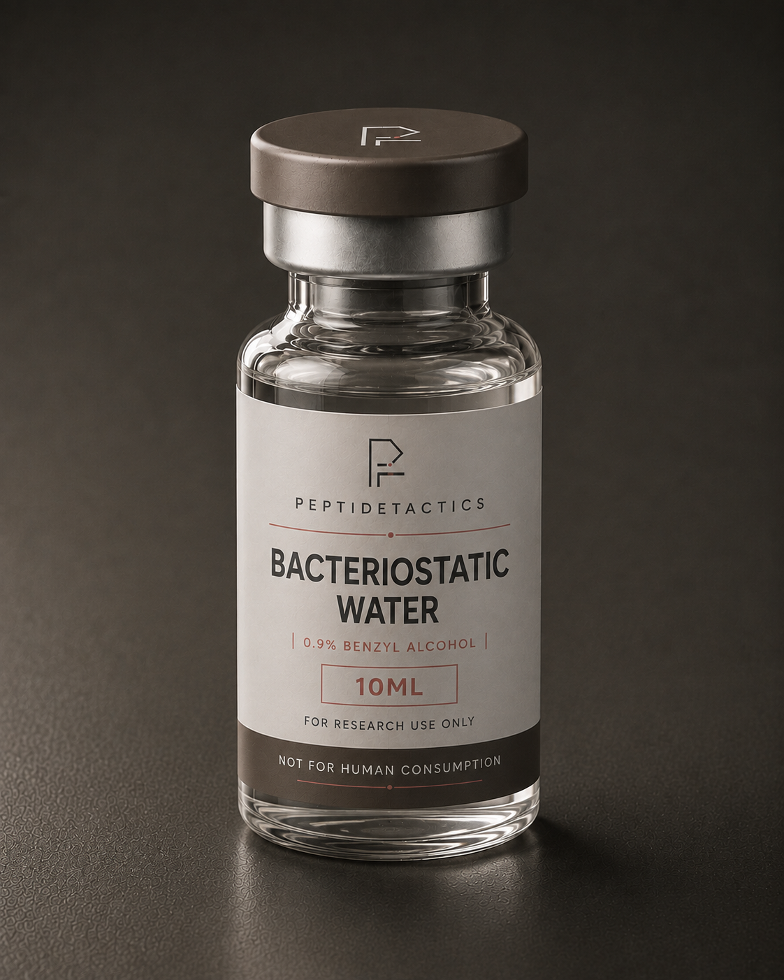 Peptide Tactics Bacteriostatic Water 10 mL research material vial