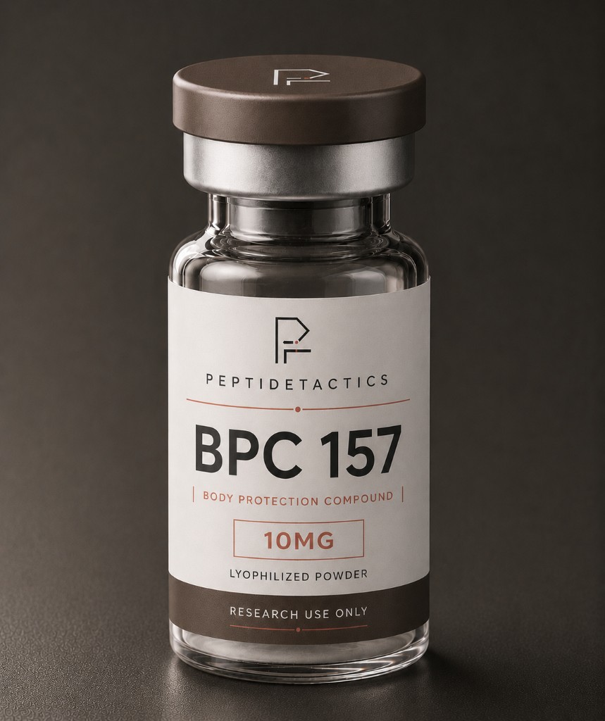 Peptide Tactics BPC 157 (bpc-157) 10 mg research material vial