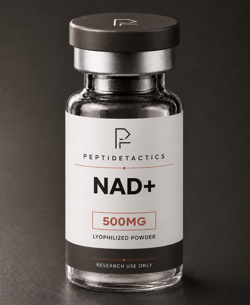 Peptide Tactics NAD+ 500 mg research material vial